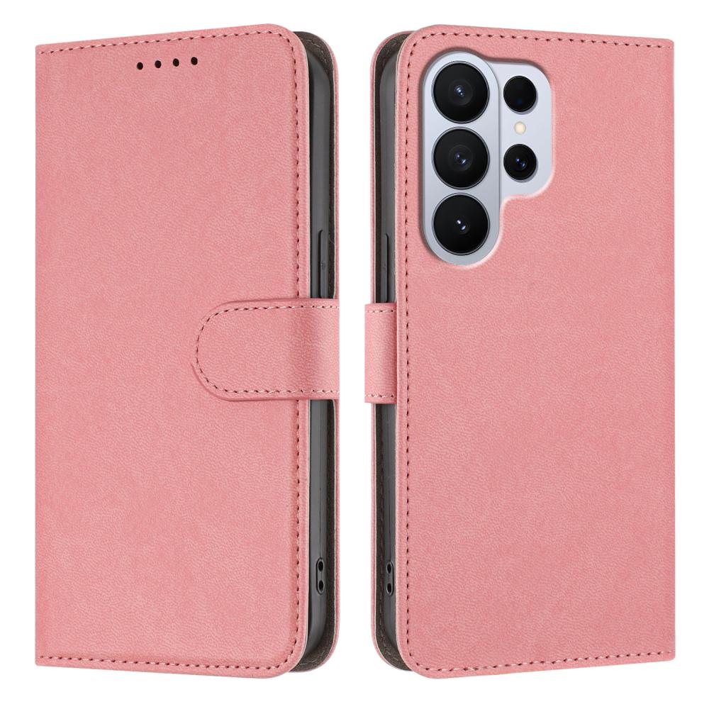  Samsung Galaxy S26 Ultra Fodral Solid Läder Rosa