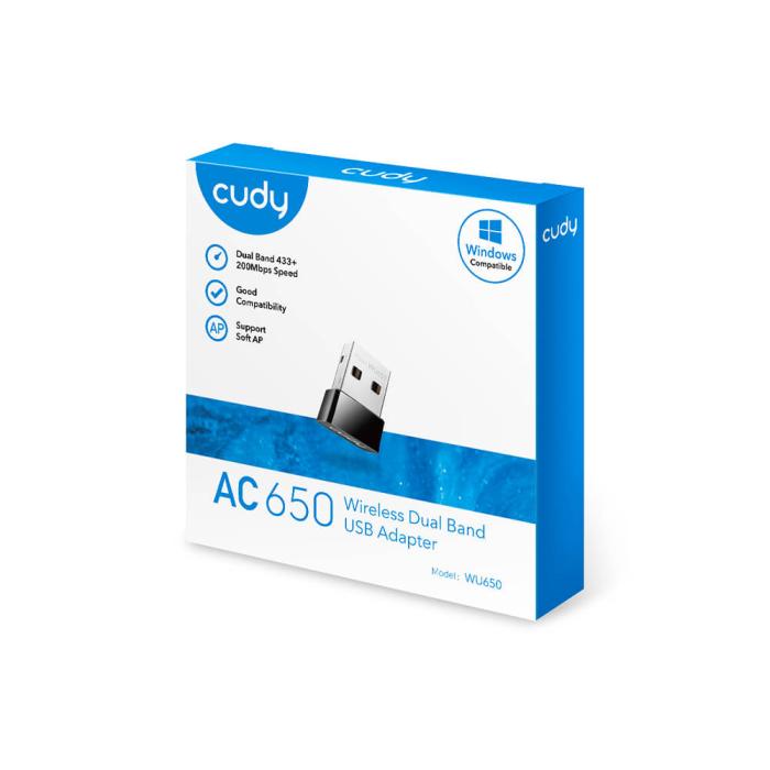 Bild 6, Cudy Cudy Adapter USB WU650 AC650 Svart