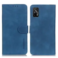 KHAZNEH Realme GT 5G - KHAZNEH Retro L&auml;der Fodral - Bl&aring;