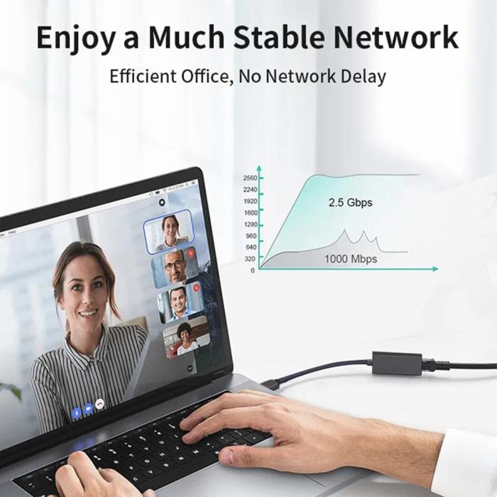 Bild 4, MINDPURE MINDPURE USB-A 2.0 - RJ45 Nätverksadapter Svart