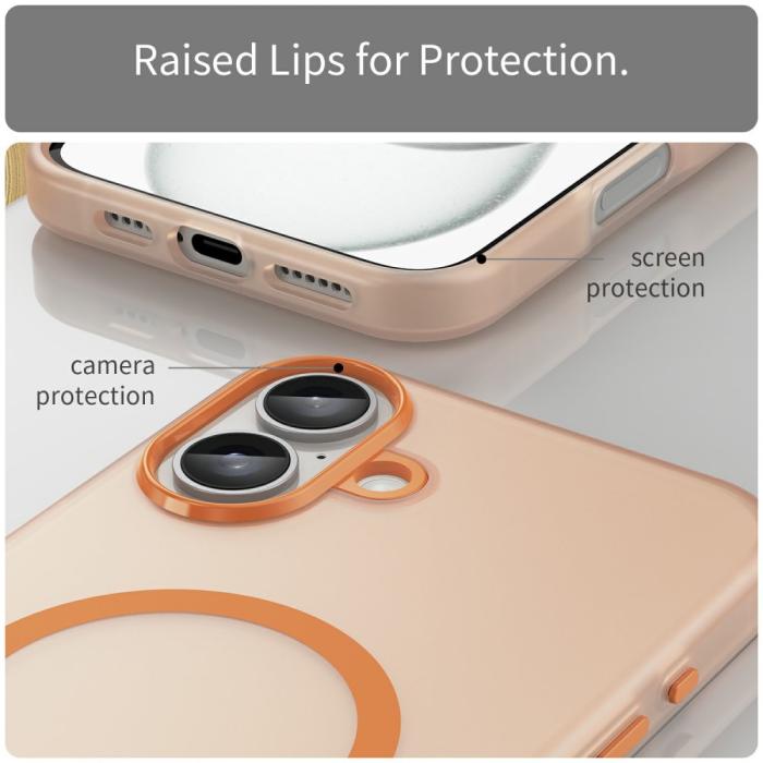 Bild 6,  iPhone 16 Plus Skal MagSafe Slim Matt Orange