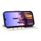  Samsung Galaxy A16 / A26 5G Fodral Rhombus Läder Vit
