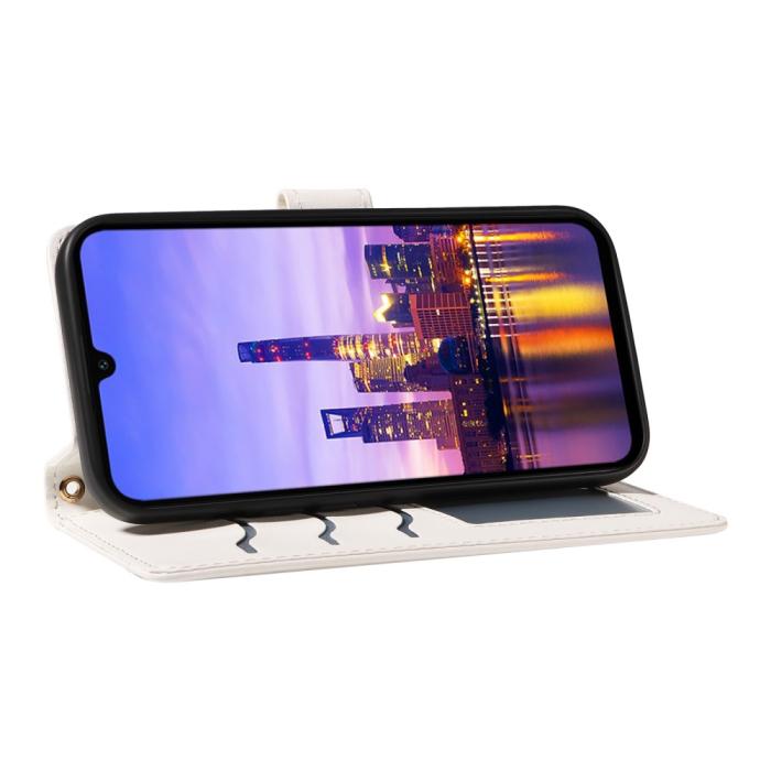 Bild 3,  Samsung Galaxy A16 / A26 5G Fodral Rhombus Läder Vit