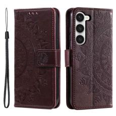  Samsung Galaxy S23 Fodral Mandala L&auml;der Brun