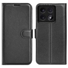  Xiaomi 14T Fodral Litchi L&auml;der Svart