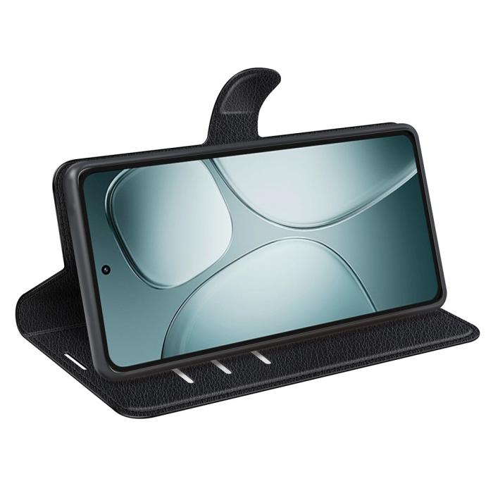 Bild 3,  Xiaomi 14T Fodral Litchi Läder Svart