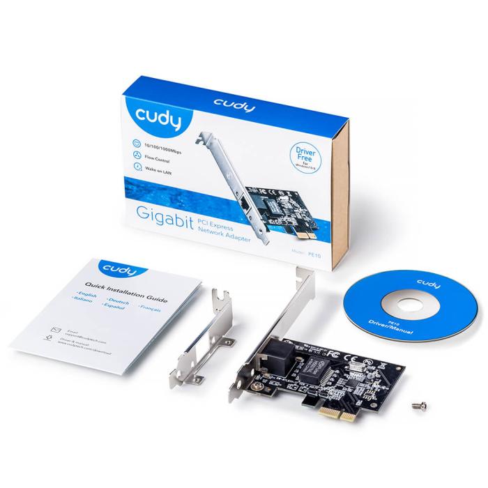 Bild 4, Cudy Cudy Adapter PCI-E PE10 Gigabit 1P Low Profile