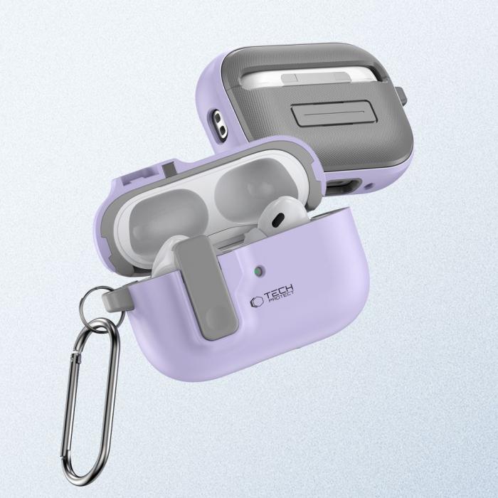 Bild 3, Tech-Protect Tech-Protect AirPods Pro 2/1 Skal Slim Hook Lavender
