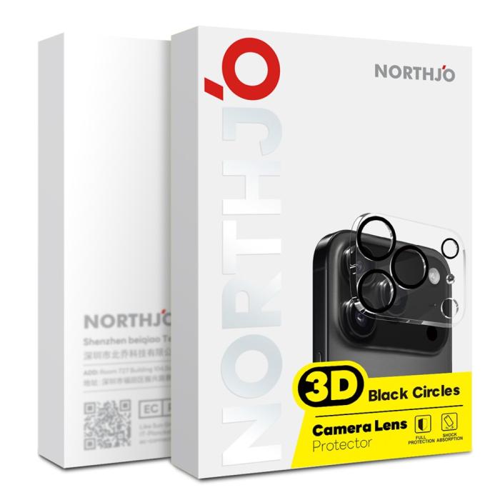 Bild 4, NORTHJO NORTHJO iPhone 17 2-PACK Linsskydd Härdat Glas