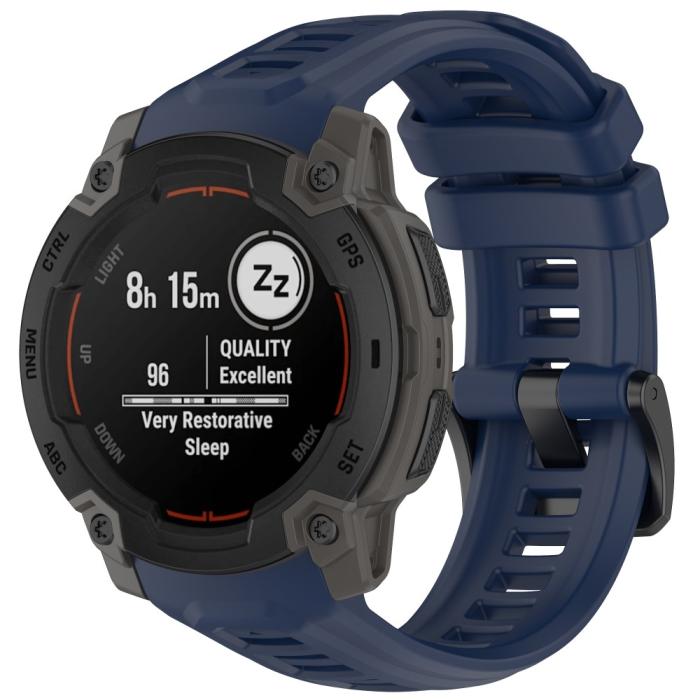 Bild 5,  Garmin Instinct E 45 mm Klockarmband Silikon Mörk Blå