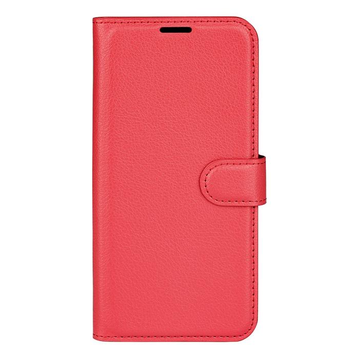 Bild 5,  Motorola Moto G35 5G Fodral Litchi Läder Röd