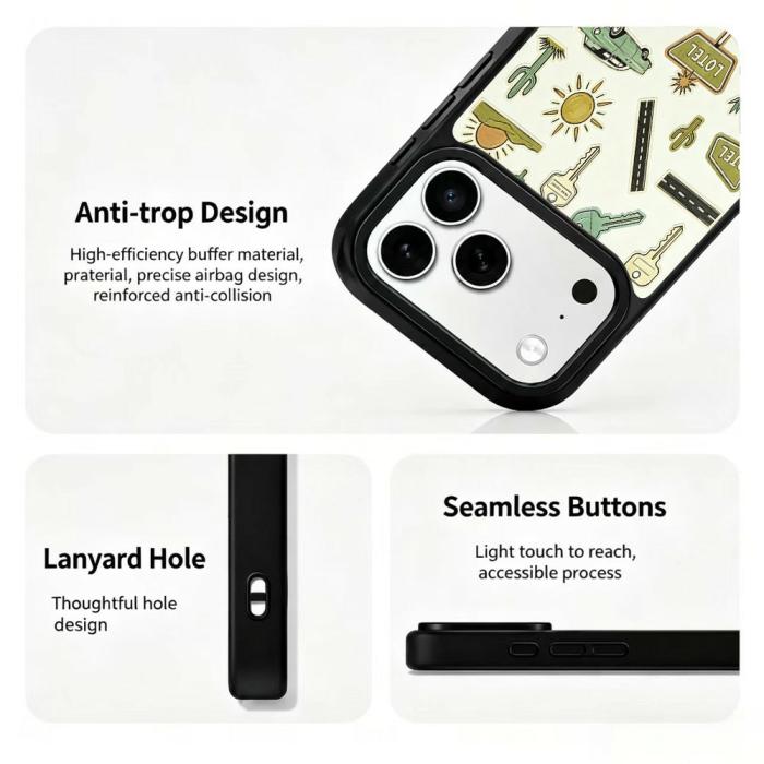 Bild 3,  iPhone 18 Pro / 17 Pro Skal MagSafe UV-Mönster Bilar