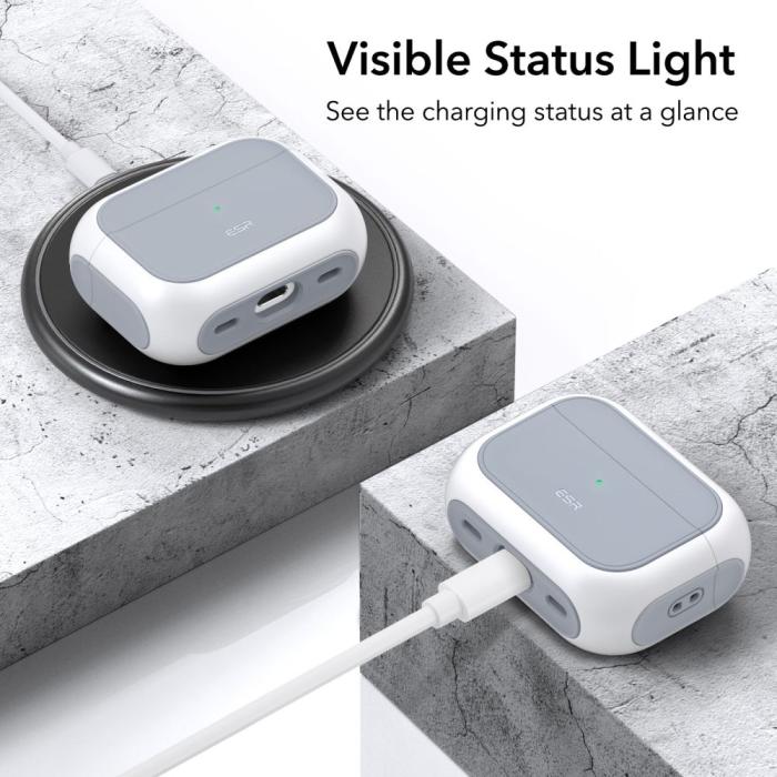 Bild 4, ESR ESR AirPods Pro 1/2 Fodral Orbit MagSafe HaloLock Vit