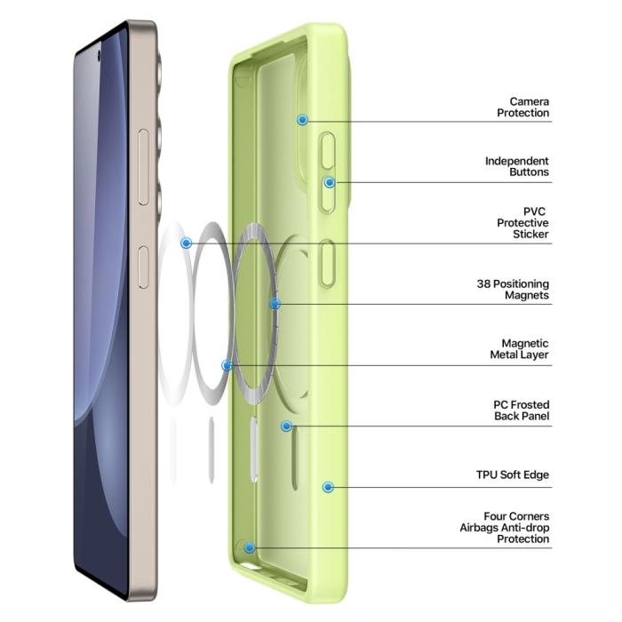 Bild 4, DUX DUCIS DUX DUCIS Galaxy S25 Ultra Skal MagSafe Yind Series Lime