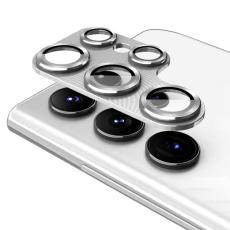 ENKAY ENAKY Galaxy S25 Ultra Linsskydd Aluminium H&auml;rdat Glas Silver