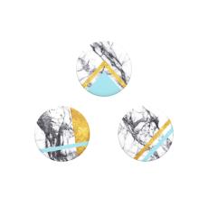 PopSockets PopSockets 3-PACK Avtagbara MINI Grip White Marble Glam