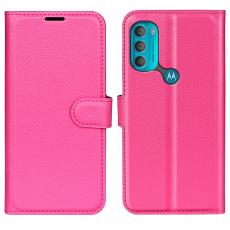  Motorola Moto G71 Fodral Litchi Textur Rosa