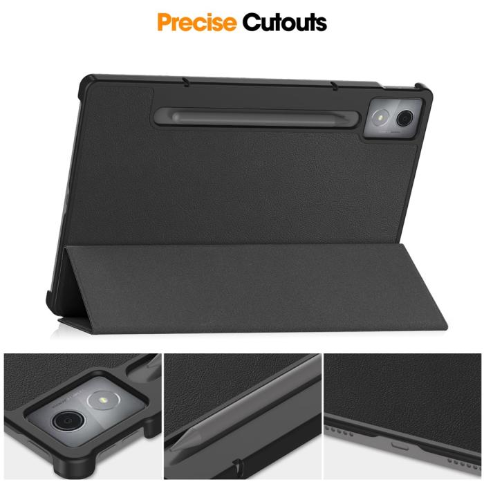 Bild 4,  Lenovo Idea Tab Pro Fodral Tri-Fold Läder Svart