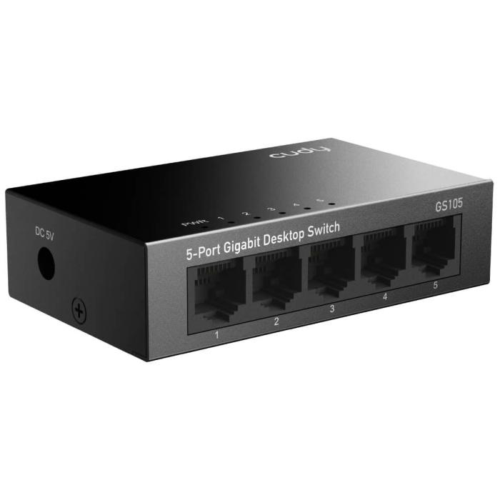 Bild 2, Cudy Cudy Switch GS105 5-port Gigabit Svart
