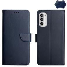  Motorola Moto G52/G82 Fodral &Auml;kta L&auml;der Nappa Textur Bl&aring;