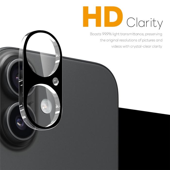 Bild 2, NORTHJO NORTHJO iPhone 17 2-PACK Linsskydd Härdat Glas Svart