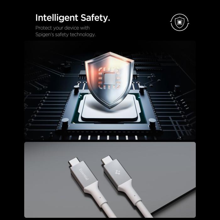 Bild 6, Spigen Spigen 2m 100W USB-C - USB-C Kabel Essential Vit