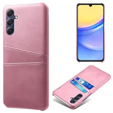  Samsung Galaxy A15 5G Skal L&auml;derbelagt Med Kortfack Ros&eacute;guld