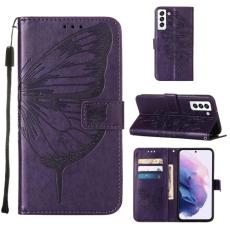  Samsung Galaxy S22 Fodral Butterfly L&auml;der Lila