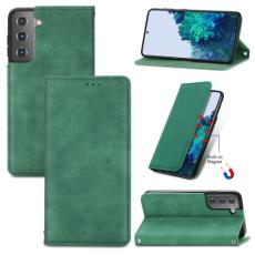  Samsung Galaxy S22 Fodral Flip Retro L&auml;der Gr&ouml;n