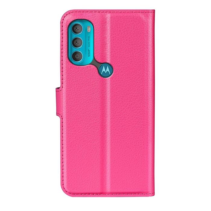 Bild 3,  Motorola Moto G71 Fodral Litchi Textur Rosa