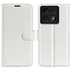  Xiaomi 14T Fodral Litchi L&auml;der Vit