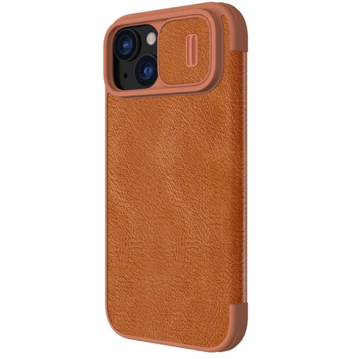 Bild 3, NILLKIN NILLKIN iPhone 15 Plus Fodral Qin CamShield Brun