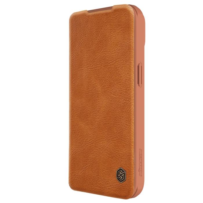 Bild 4, NILLKIN NILLKIN iPhone 15 Plus Fodral Qin CamShield Brun