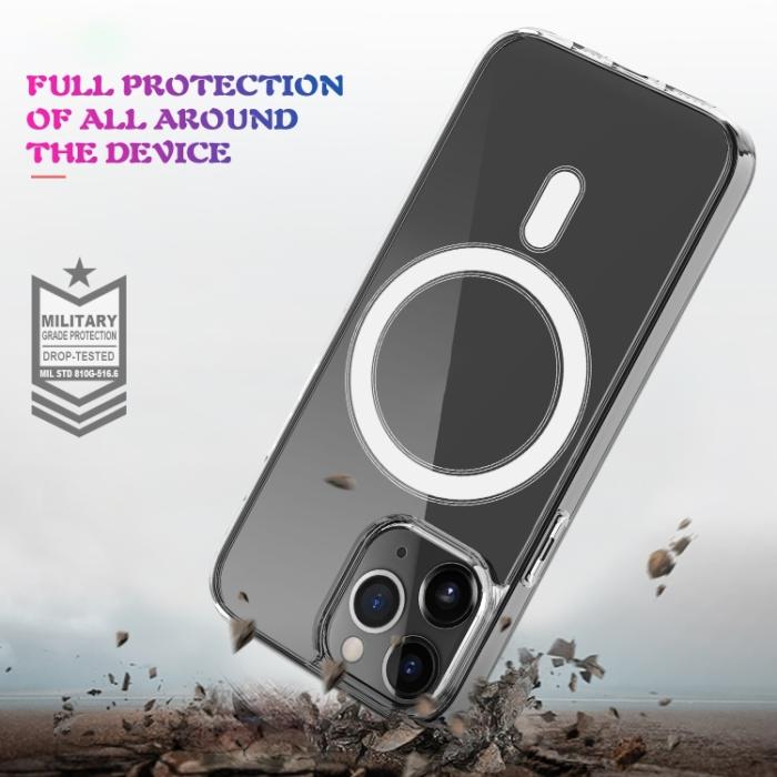 Bild 3,  iPhone 15 Pro Max Skal MagSafe Akryl/TPU Transparent