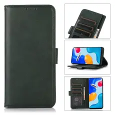  iPhone 15 Pro Max Fodral L&auml;der Gr&ouml;n