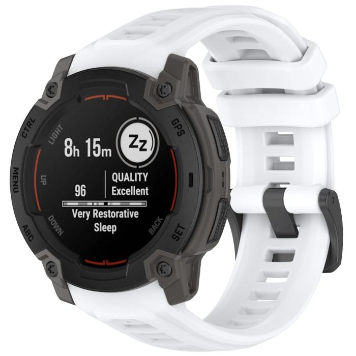 Bild 5,  Garmin Instinct E 45 mm Klockarmband Silikon Vit