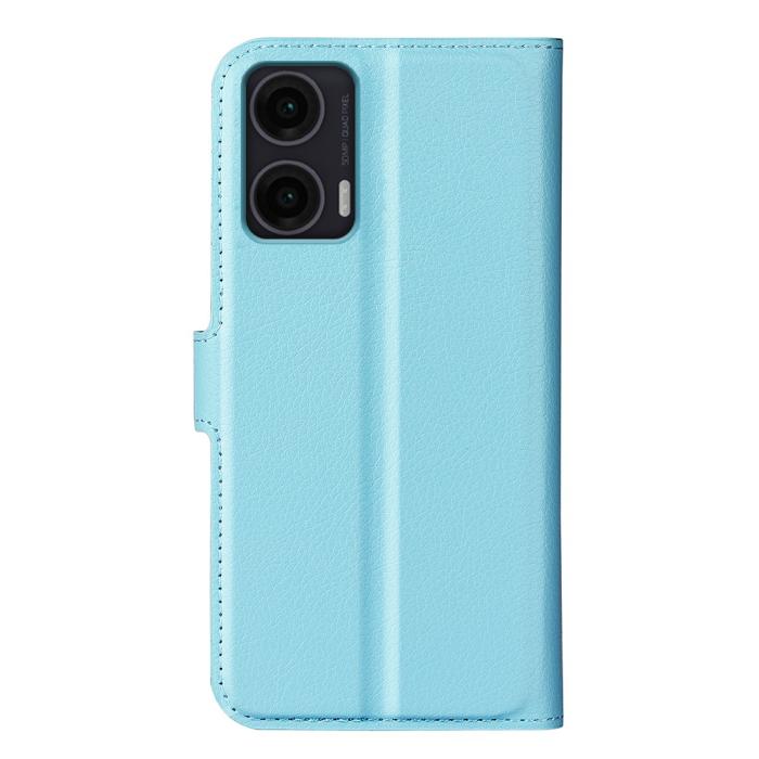 Bild 6,  Motorola Moto G35 5G Fodral Litchi Läder Blå