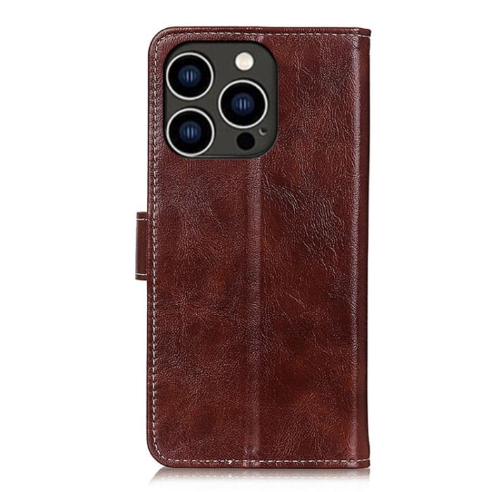 Bild 3,  iPhone 15 Pro Fodral Retro Crazy Horse Brun