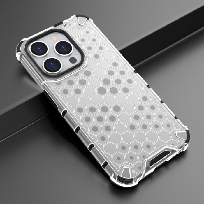 Bild 2,  iPhone 15 Pro Skal Shockproof Honeycomb Vit