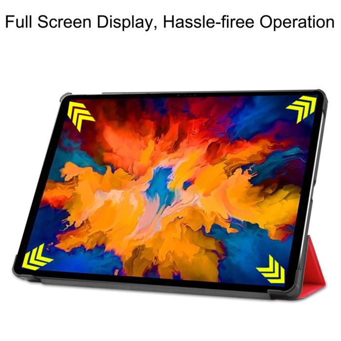 Bild 3,  Lenovo Tab P11 Pro - Tri-Fold Läder Fodral - Röd