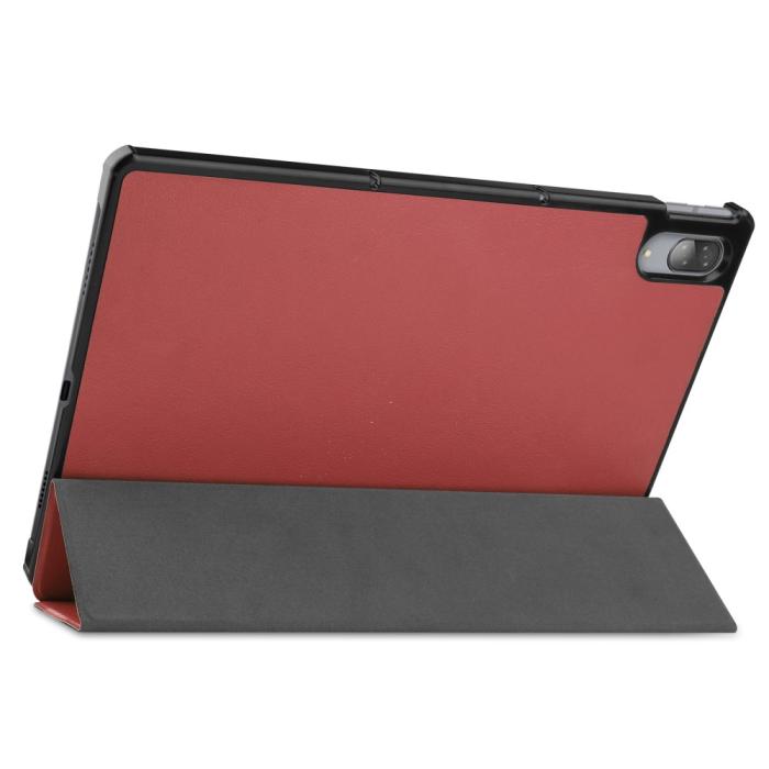 Bild 4,  Lenovo Tab P11 Pro - Tri-Fold Läder Fodral - Vinröd