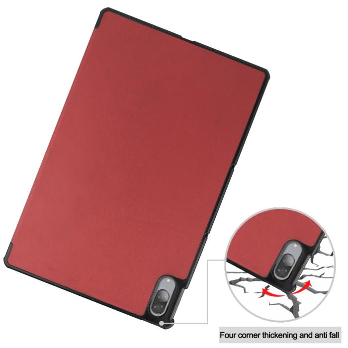 Bild 5,  Lenovo Tab P11 Pro - Tri-Fold Läder Fodral - Vinröd
