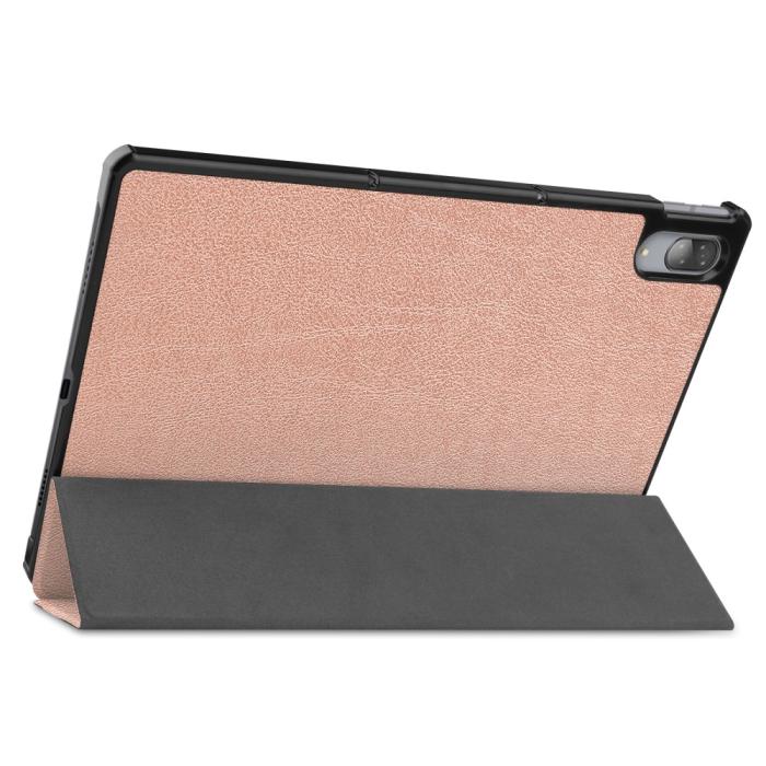 Bild 4,  Lenovo Tab P11 Pro - Tri-Fold Läder Fodral - Roséguld