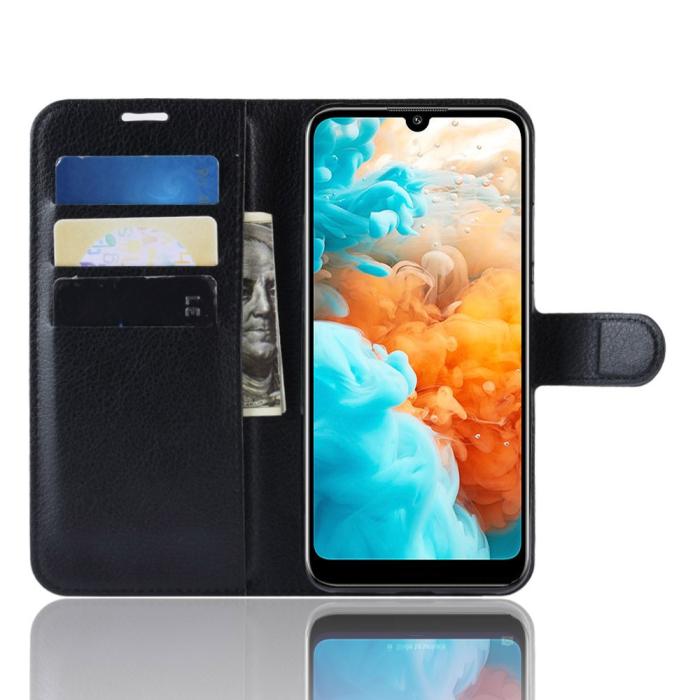 Bild 5,  Huawei Y6 (2019) - Litchi Plånboksfodral - Svart