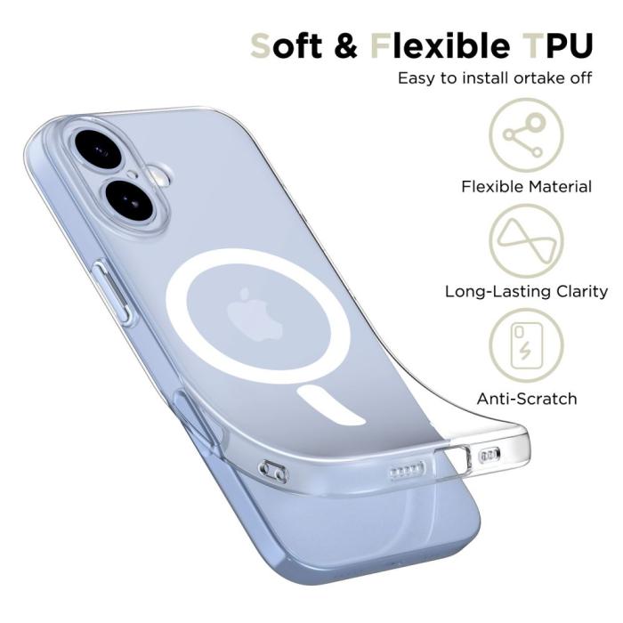 Bild 3, Tech-Protect Tech-Protect iPhone 17 Skal MagSafe FlexAir Transparent