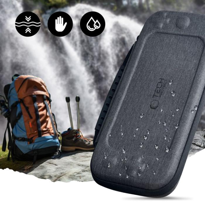 Bild 4, Tech-Protect Tech-Protect Nintendo Switch 2 Förvaringsväska Hardpouch Grå