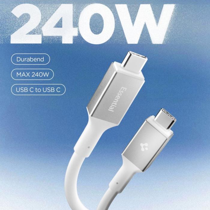 Bild 2, Spigen Spigen 1.2m 240W USB-C - USB-C Kabel Essential Vit