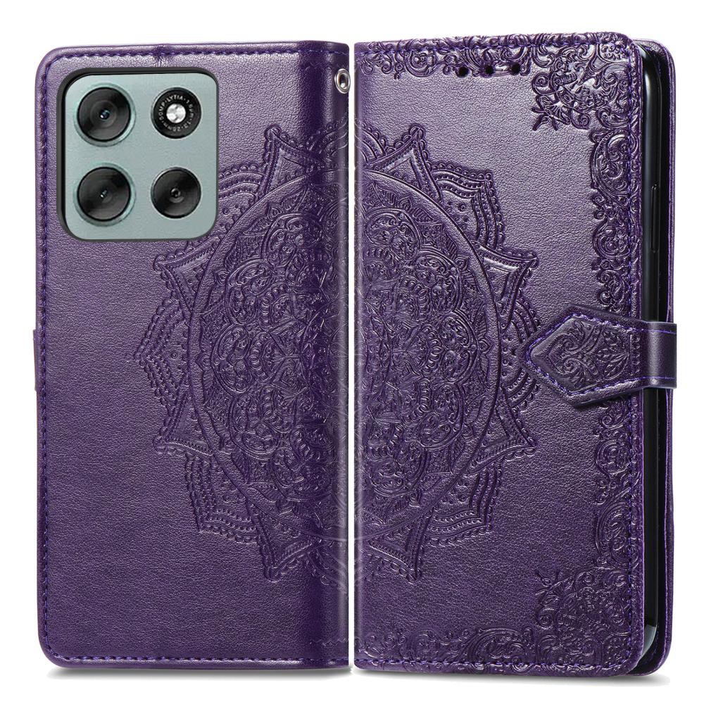  Motorola Moto G56 5G Fodral Mandala Läder Lila