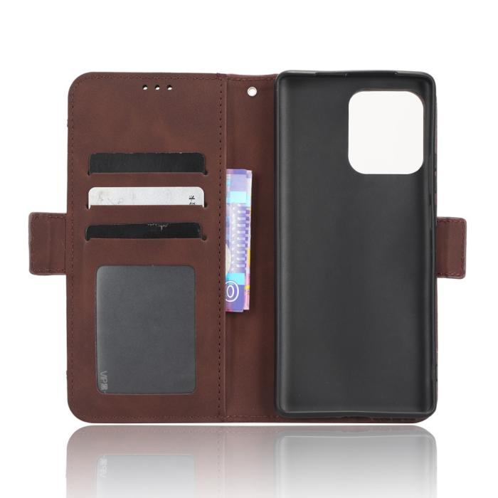 Bild 5,  Motorola Edge 40 Pro 5G Fodral Med Avtagbart Kortfodral Brun