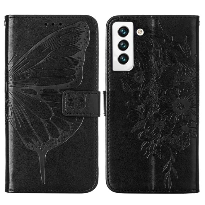 Bild 2,  Samsung Galaxy S22 Fodral Butterfly Läder Svart